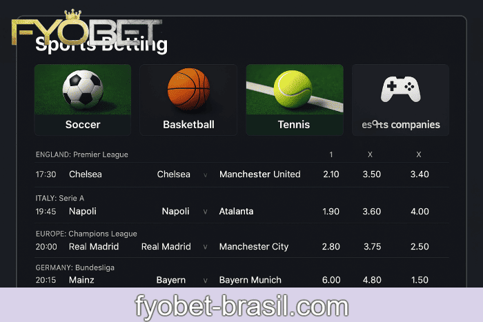 Aposte em apostas esportivas no cassino online FYOBET